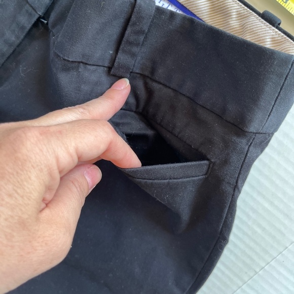 Talbots Perfect Crop Black Pants Twill High Rise Trousers Coastal Pockets Size 8 - Picture 5 of 12
